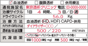 透析条件