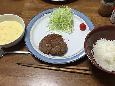 透析ではない日の夕食